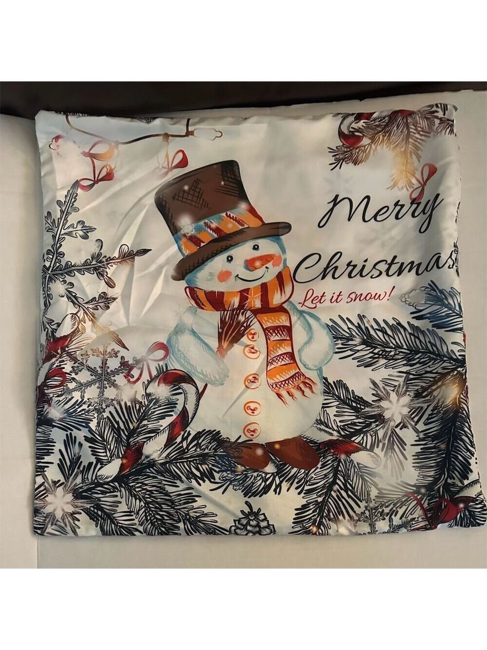 Park Designs Christmas Snowman Pillow Covers Set of 2 18x18 Multicolor